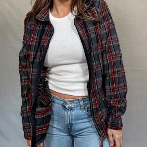 Vintage L.L. Bean Hooded Plaid Flannel